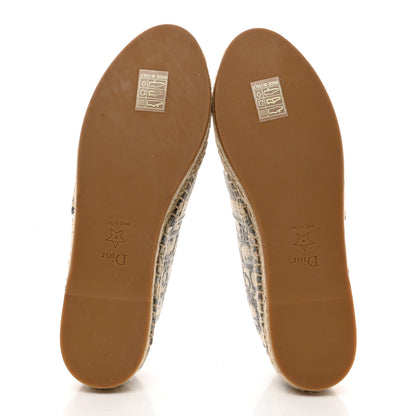 Christian Dior Oblique Embroidered Granville 15mm Espadrilles 37 Grey Stone 5 of 9