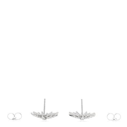 David Yurman 18K White Gold Diamond 19mm Starburst Earrings 3 of 5