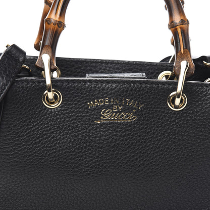 Gucci Cellarius Calfskin Mini Bamboo Shopper Tote Black 9 of 9