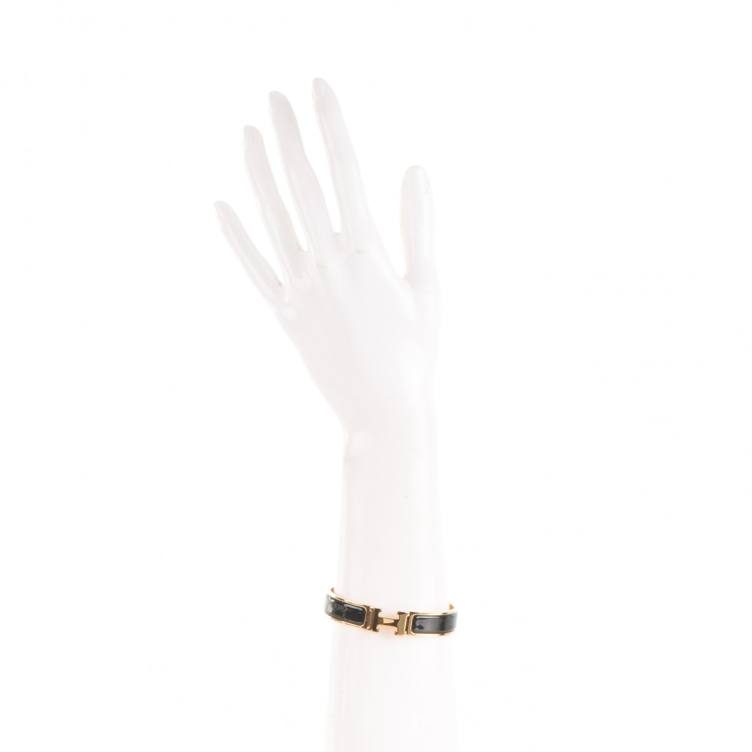 Hermes Enamel Narrow Clic Clac H Bracelet GM Black 2 of 4