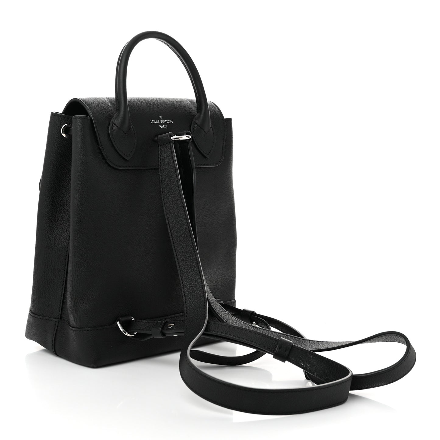Calfskin Lockme Backpack Black