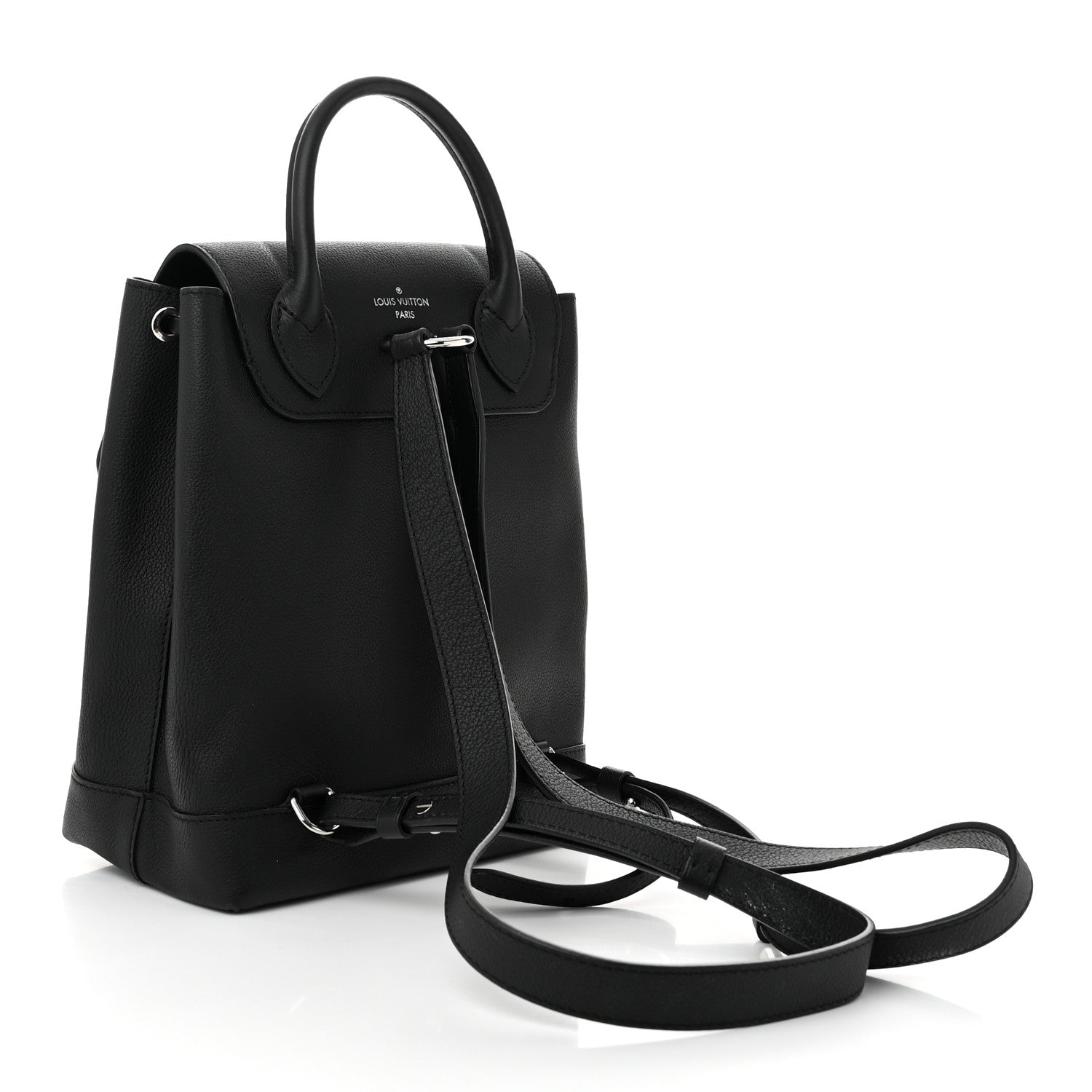 Louis Vuitton Calfskin Lockme Backpack Black 3 of 9