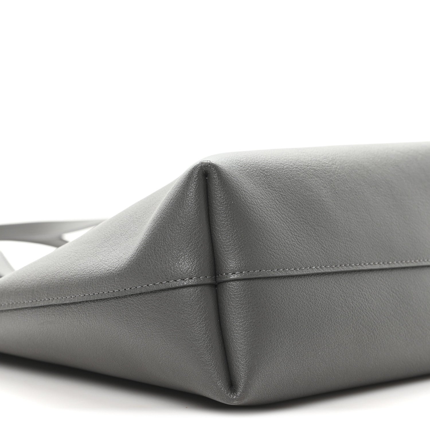 Saint Laurent Calfskin North-South Shopping Tote Storm 10 of 13