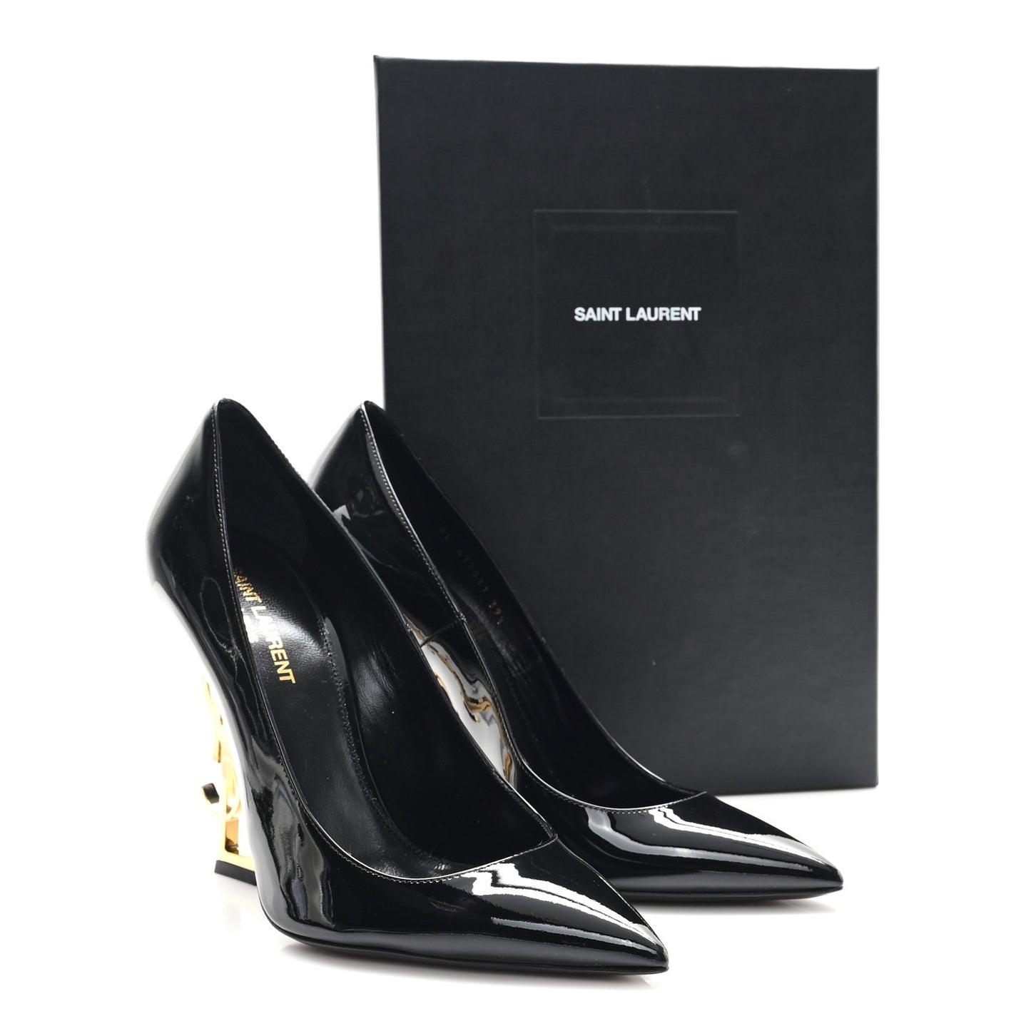 Patent Opyum 110 Pumps  39.5 Black Gold
