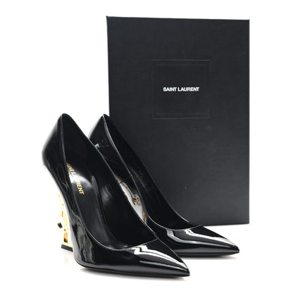 Saint Laurent Patent Opyum 110 Pumps  39.5 Black Gold 10 of 10
