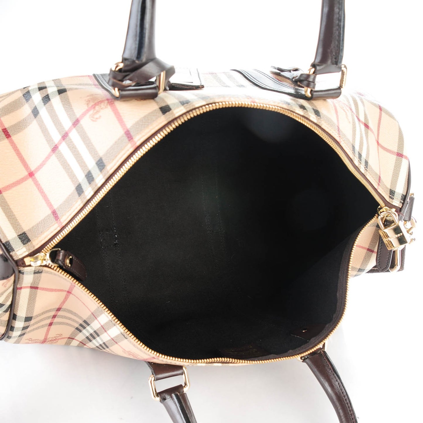 Haymarket Check Duffle Bag Dark Brown