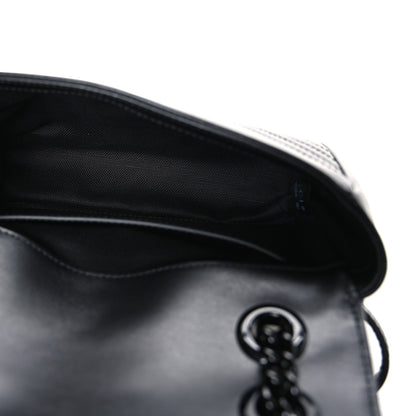 Gucci Calfskin Matelasse Monochrome Mini GG Marmont Shoulder Bag Black 5 of 10