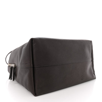 The Row Grained Saddle Calfskin Henri Bag Brunette 4 of 11