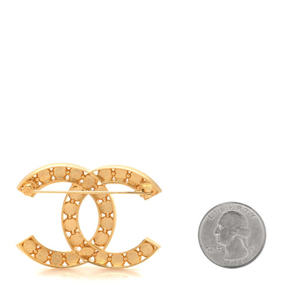 Chanel Metal Crystal CC Brooch Gold 2 of 4