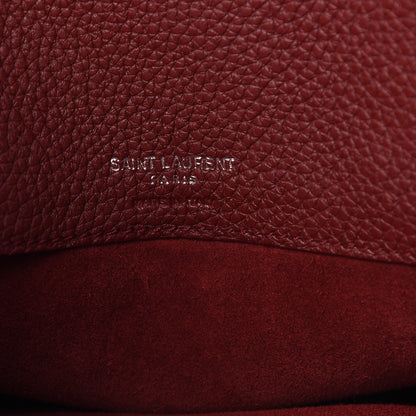 Saint Laurent Grained Calfskin Small Supple Sac De Jour Dark Pallisandre 6 of 15