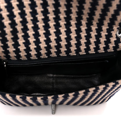 Chanel Tweed Medium Elementary Chic Flap Blue Beige 5 of 11