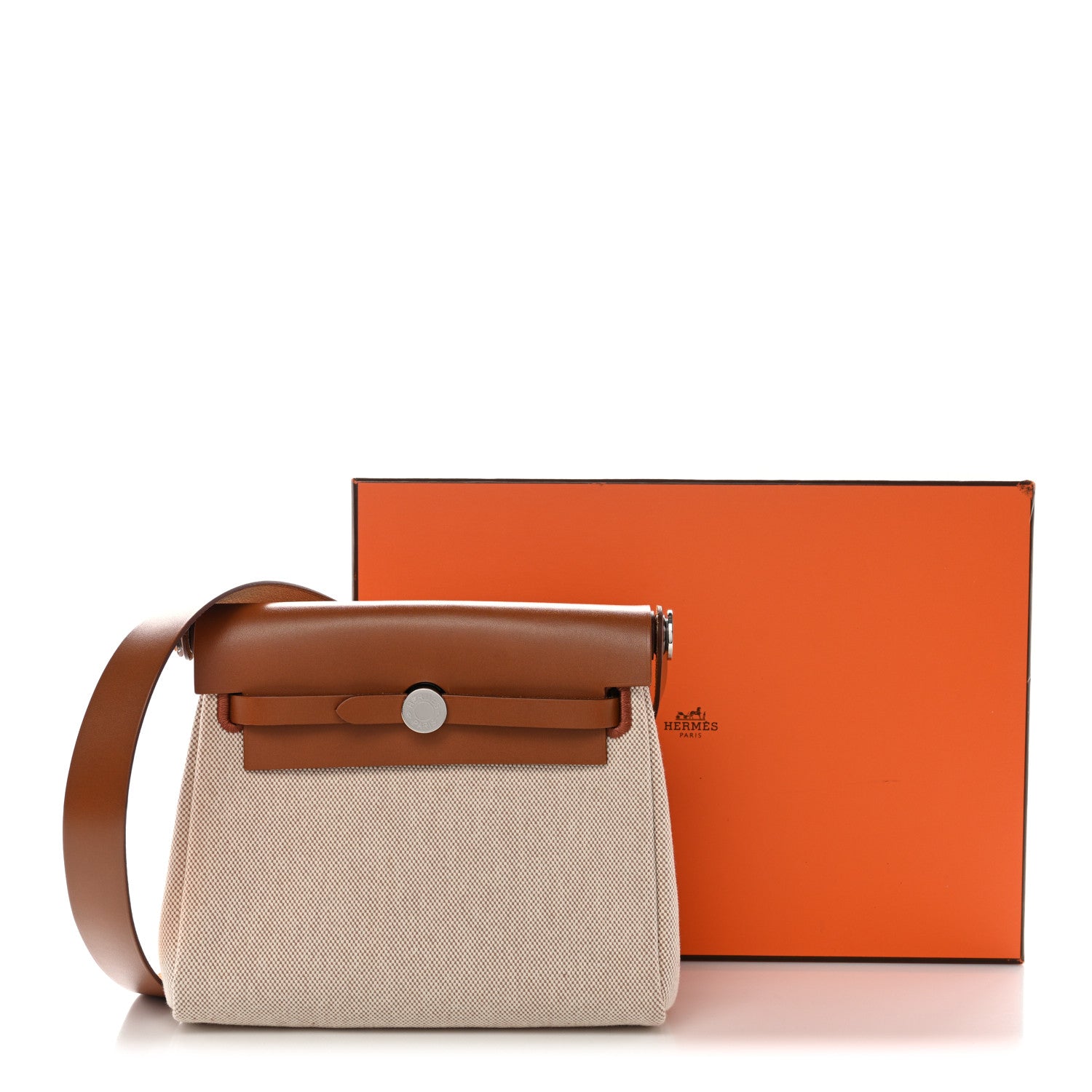Hermes Military Toile Vache Hunter Herbag Zip Retourne 20 Ecru Beige Fauve 11 of 11