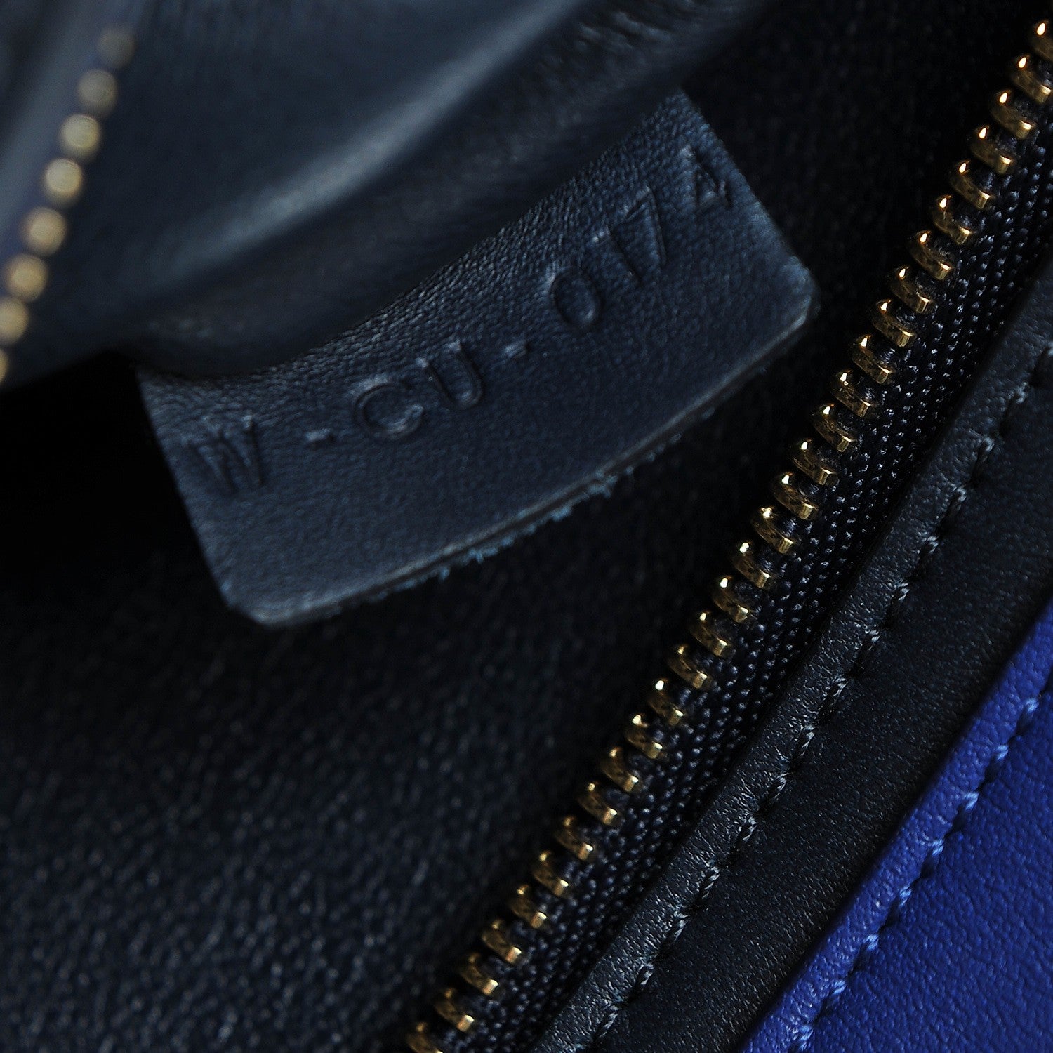Celine Smooth Calfskin Suede Medium Tri-Color Trapeze Cobalt 9 of 9