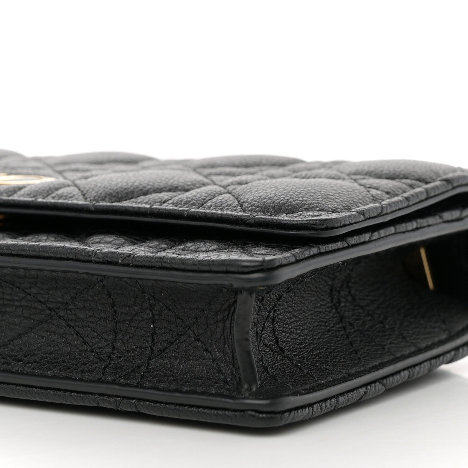 Christian Dior Supple Calfskin Caro Pouch with Chain Black 10 of 11