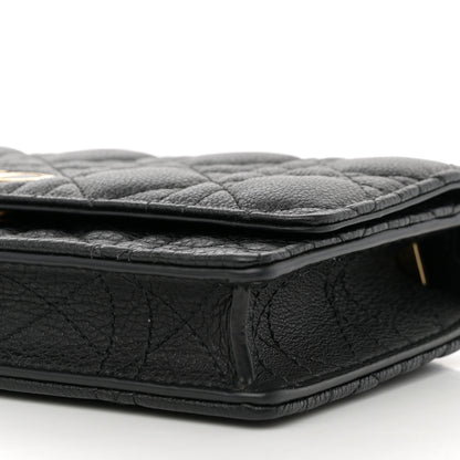Christian Dior Supple Calfskin Caro Pouch with Chain Black 10 of 11