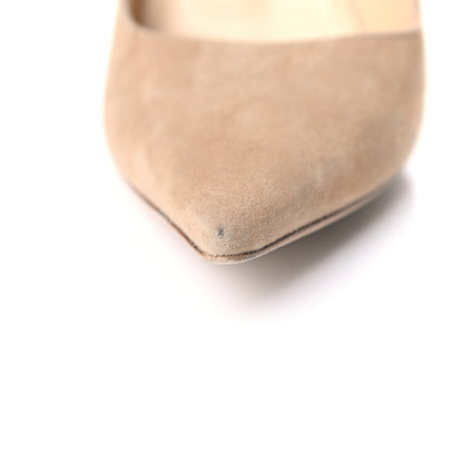 Jimmy Choo Suede Abel Pumps 38.5 Nude 10 of 14
