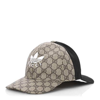 Gucci X ADIDAS GG Supreme Monogram Double Sided Baseball Hat L Beige Ebony Black 1 of 8