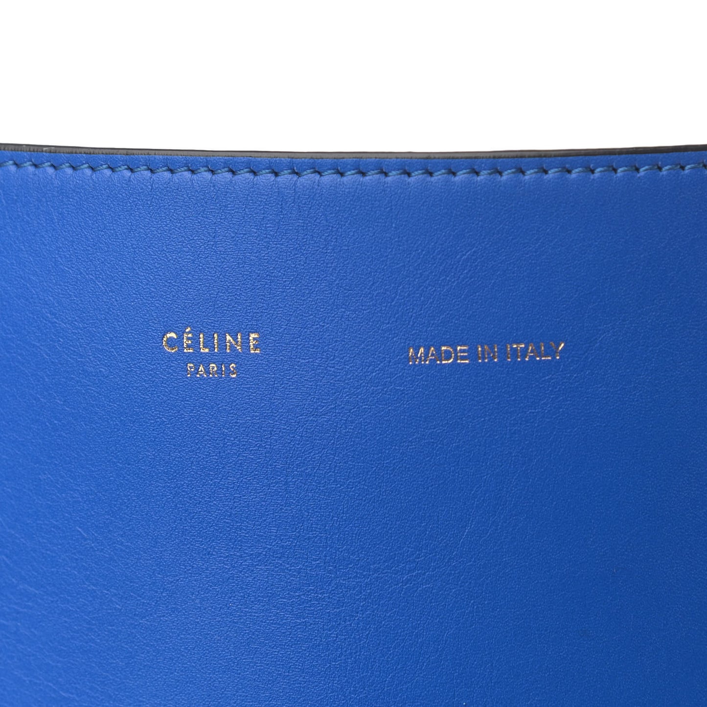 Shiny Smooth Calfskin Small Twisted Cabas Bright Blue