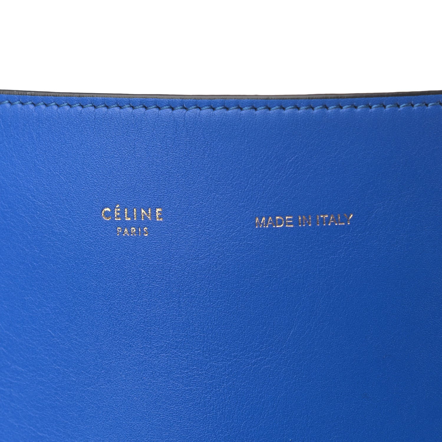 Celine Shiny Smooth Calfskin Small Twisted Cabas Bright Blue 7 of 11