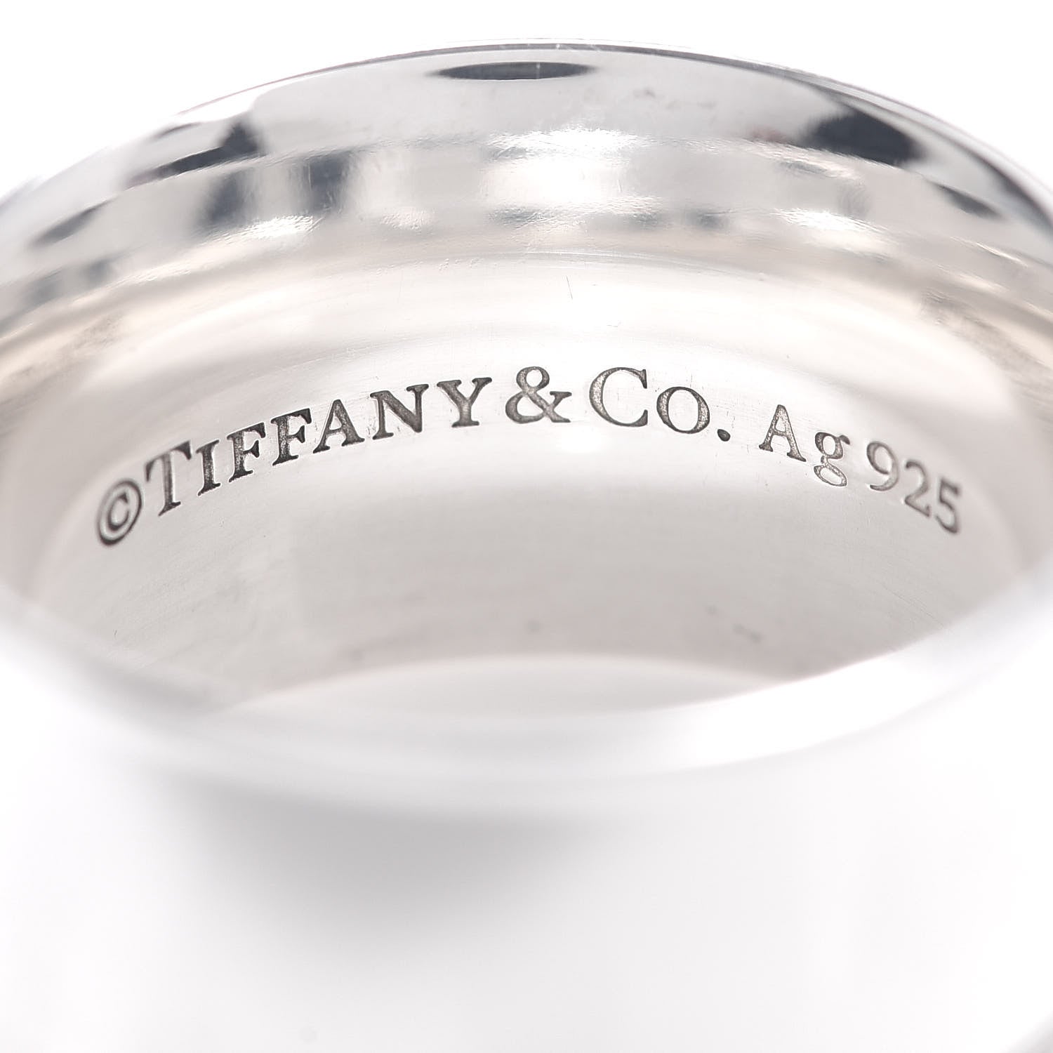 Tiffany Sterling Silver 1837 Wide Ring 52 6 4 of 4
