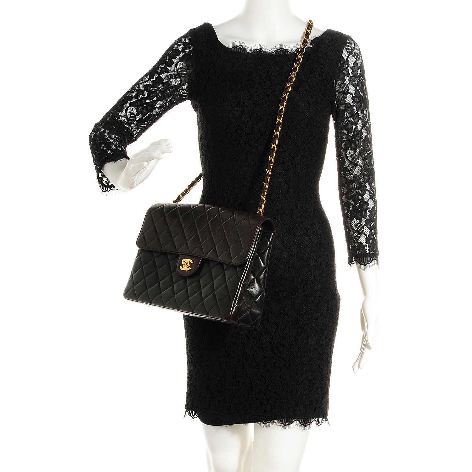Chanel Lambskin Jumbo Single Flap Black 2 of 8