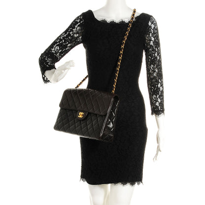 Chanel Lambskin Jumbo Single Flap Black 2 of 8