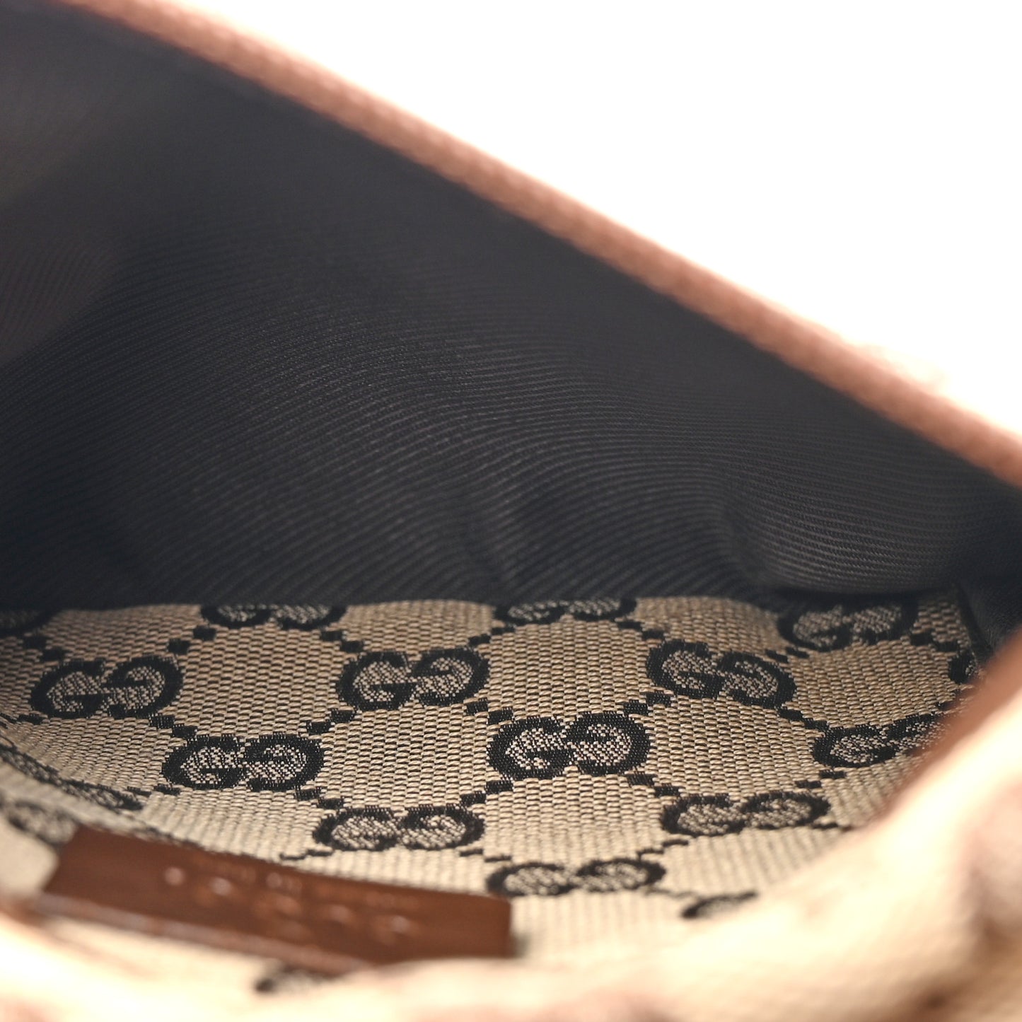 GG Monogram Web Double Pocket Belt Bag Dark Brown