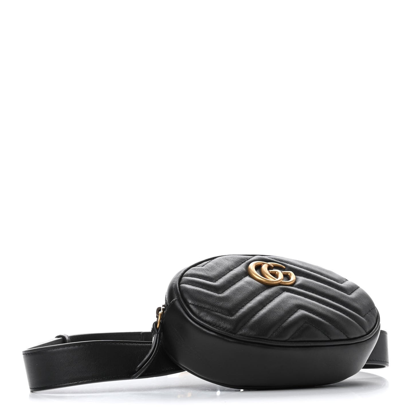 Calfskin Matelasse GG Marmont Belt Bag 85 34 Black