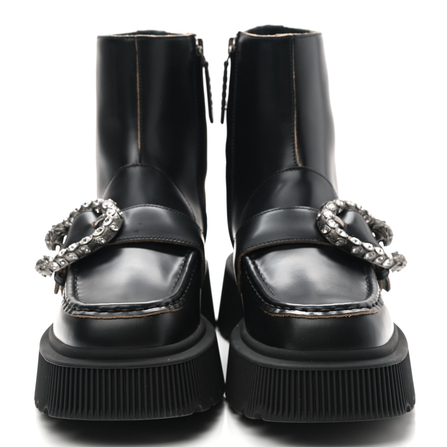Gucci Cordovan Lux Dionysus Hunder Boots 36 Black 2 of 8