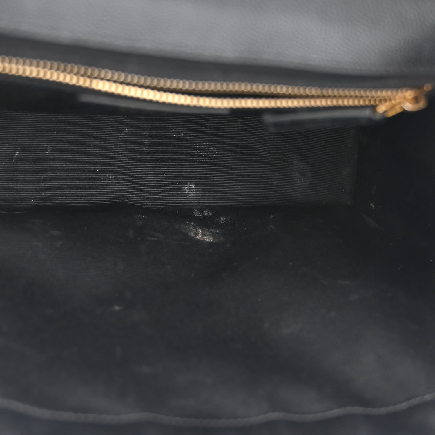 Saint Laurent Grain De Poudre Matelasse Chevron Large Monogram Satchel Black 9 of 14