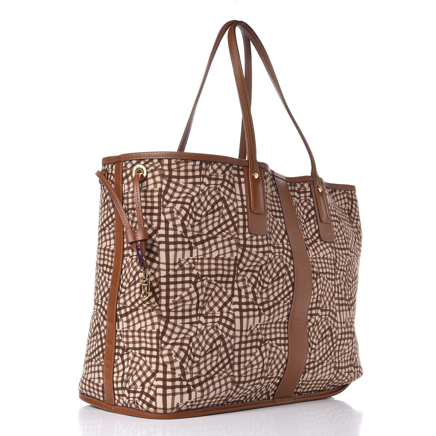 MCM Visetos Large Liz Reversible Shopper Tote Cognac 9 of 20