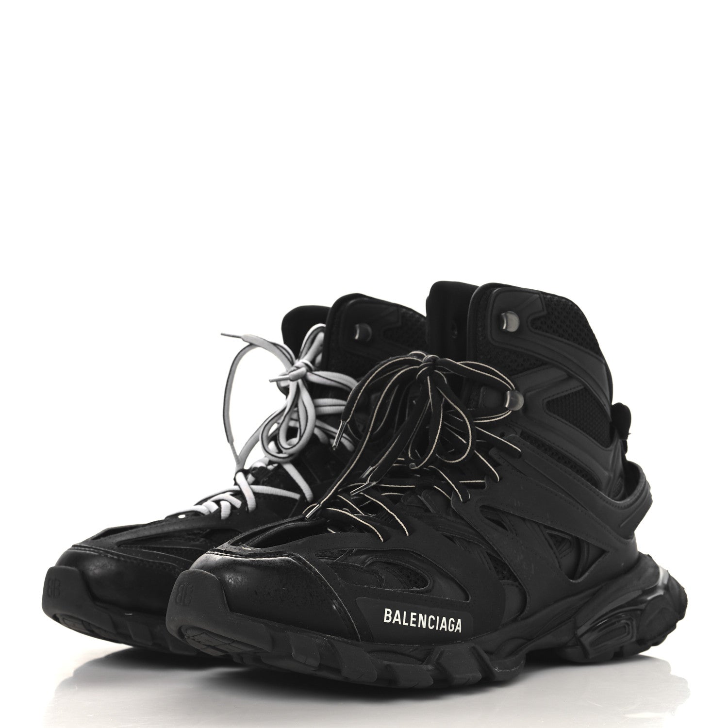 Balenciaga Mesh Nylon Mens Track Hike Sneakers 42 Black 4 of 10