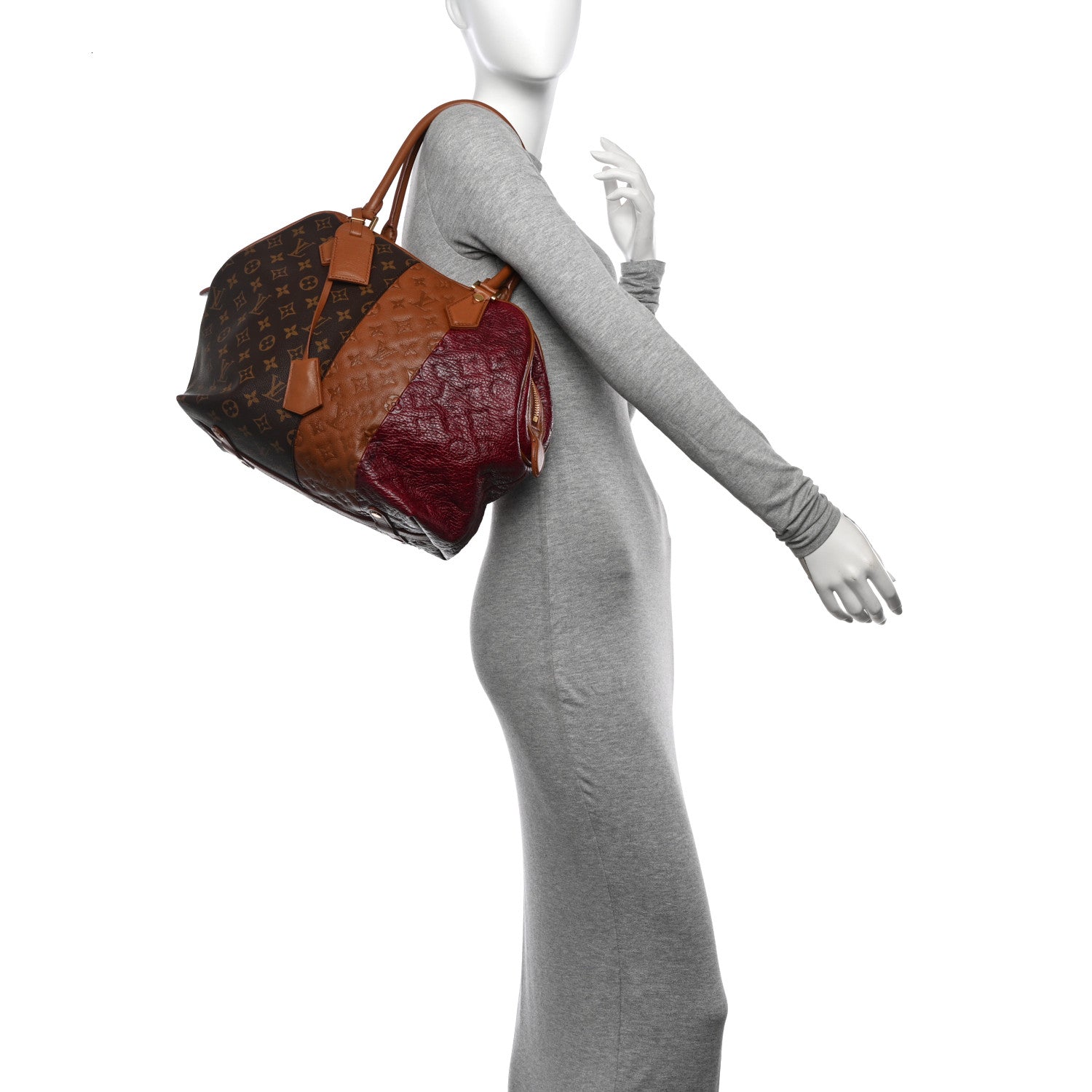 Louis Vuitton Monogram Stripes Medium Bag Bordeaux 2 of 10