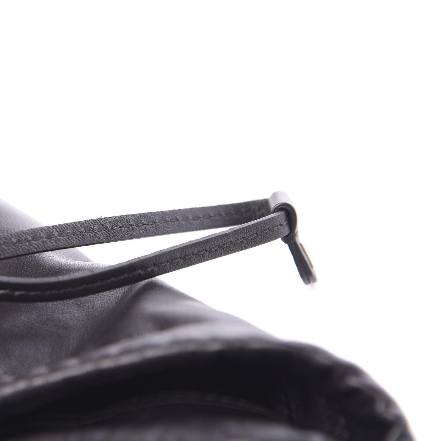 Calfskin Rockstud Drawstring Pouch Black