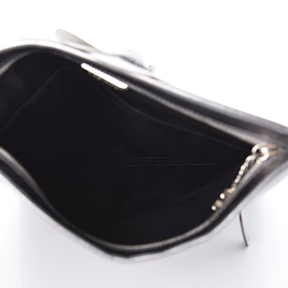 Chanel Metallic Lambskin Camellia Beauty Clutch Silver 5 of 15
