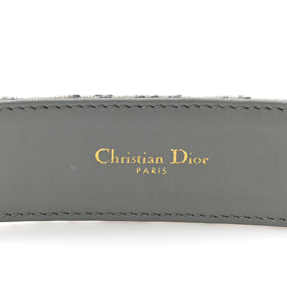 Christian Dior Oblique 30 Montaigne 35mm Belt 70 28 Gris 4 of 6