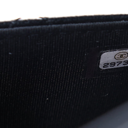 Chanel Lambskin Quilted CC Pearl Crush Wallet on Chain WOC Black 9 of 14