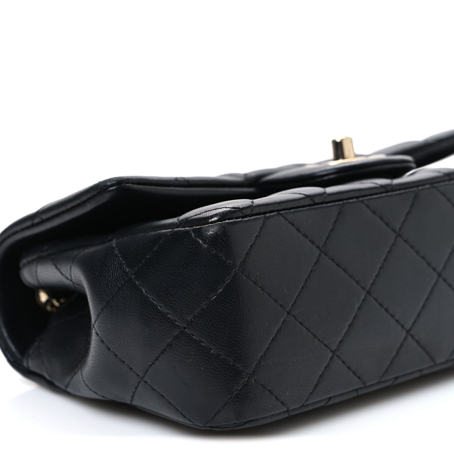 Chanel Lambskin Quilted Mini Rectangular Flap Black 9 of 10