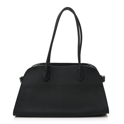 The Row Grained Calfskin Margaux Shoulder 12 Black 1 of 9