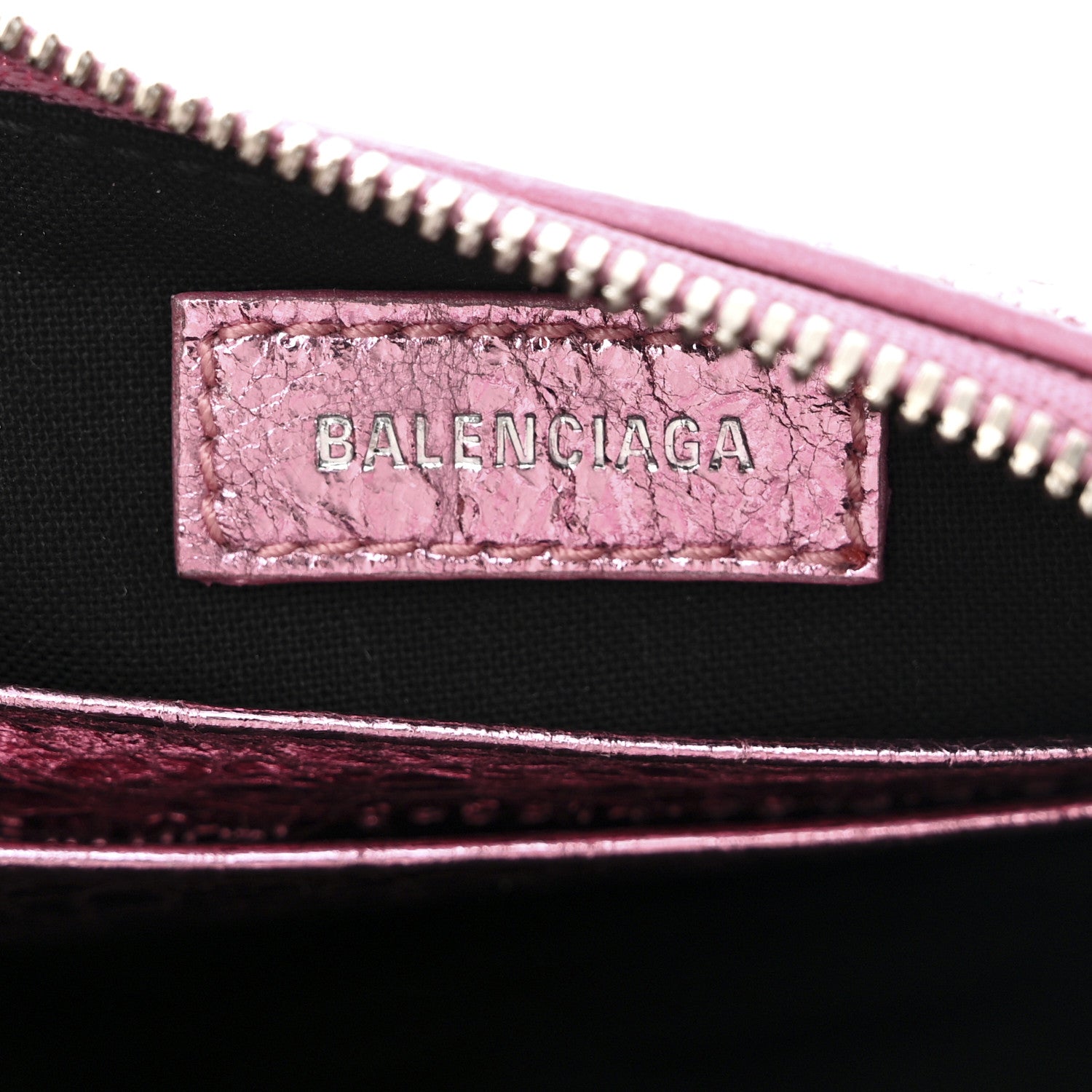 Balenciaga Metallic Agneau Arena Crystal Le Cagole Mini Purse With Chain Met Pink 6 of 11