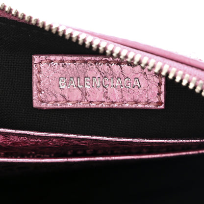 Balenciaga Metallic Agneau Arena Crystal Le Cagole Mini Purse With Chain Met Pink 6 of 11