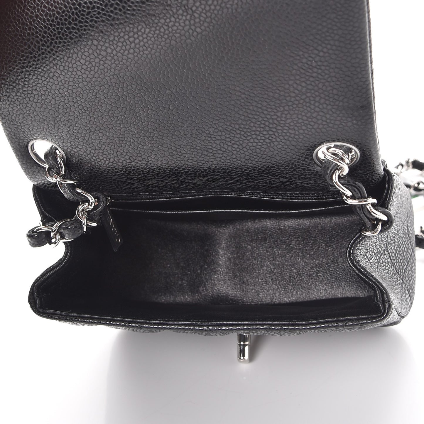 Caviar Quilted Mini Square Flap Black