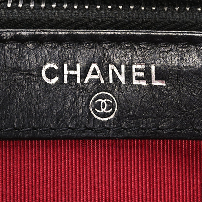 Chanel Aged Calfskin Chevron Quilted Small Gabrielle Clutch With Chain Black 7 of 11