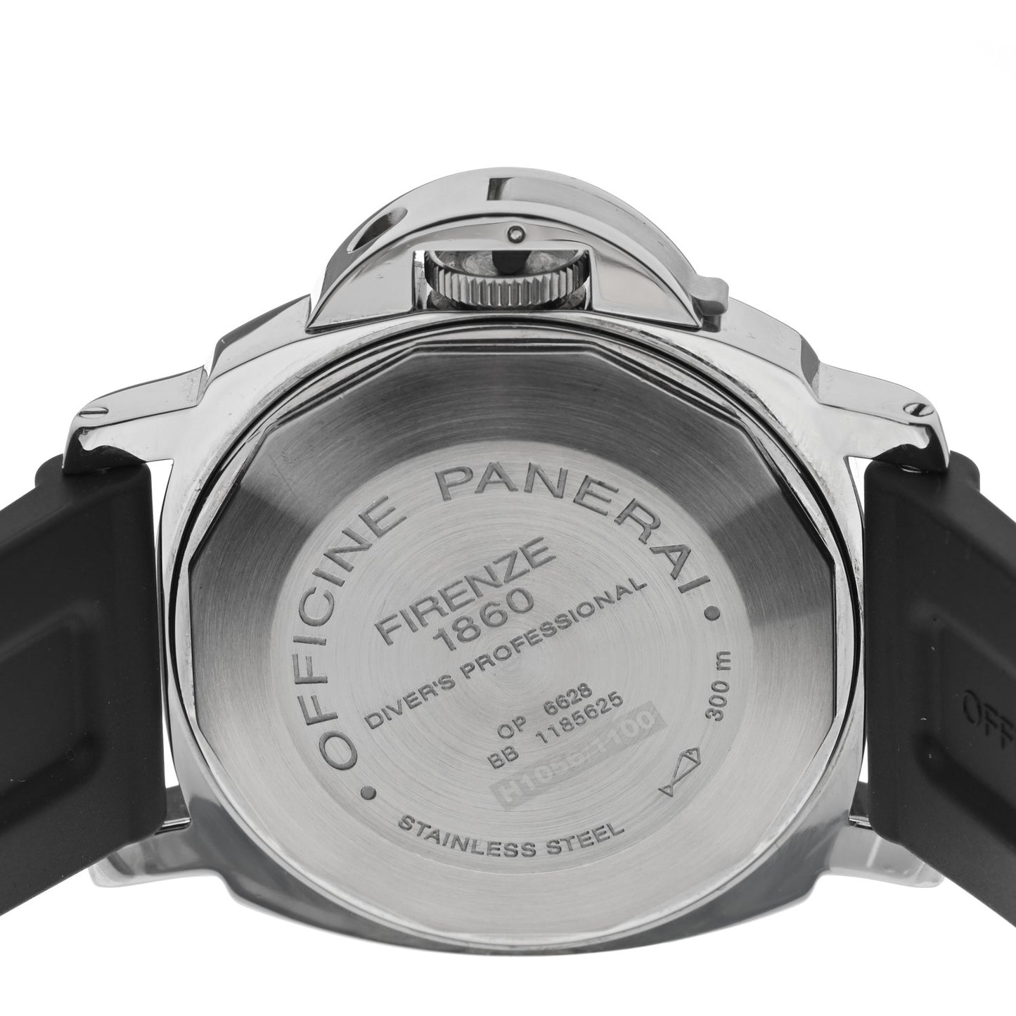 Stainless Steel Rubber 44mm Luminor Submersible Automatic Watch Black PAM00024
