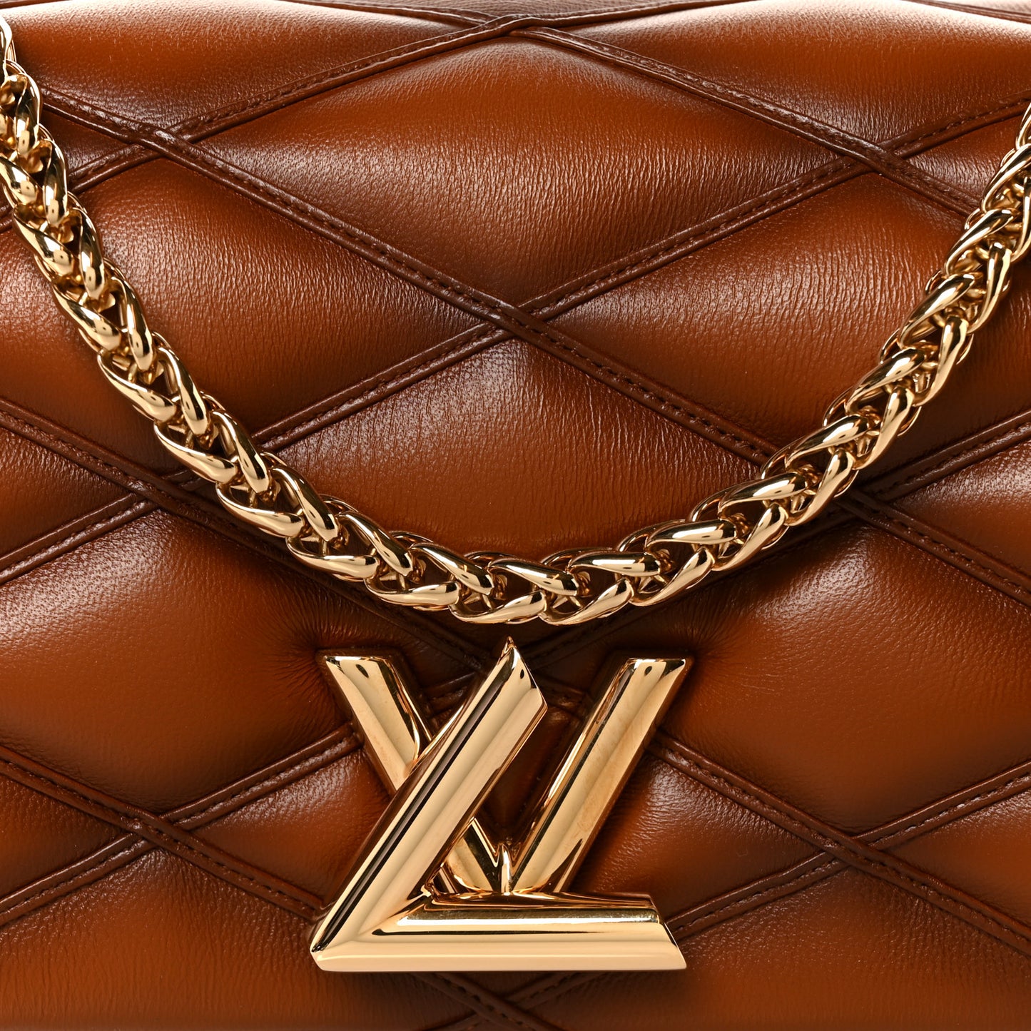 Lambskin Malletage Top Handle GO-14 MM Toast Tan