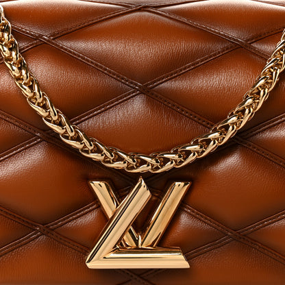 Louis Vuitton Lambskin Malletage Top Handle GO-14 MM Toast Tan 9 of 12