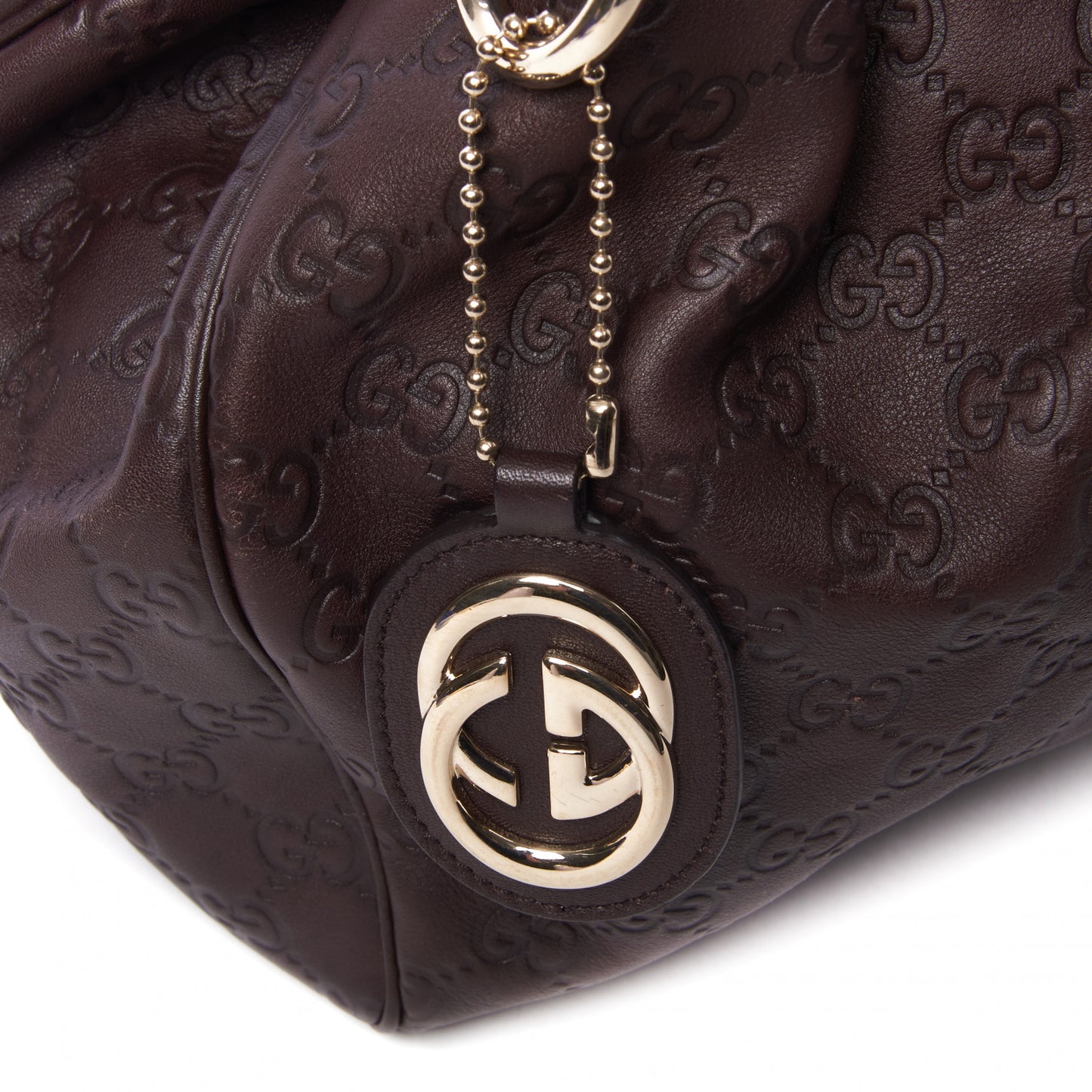 Guccissima Medium Sukey Tote Chocolate