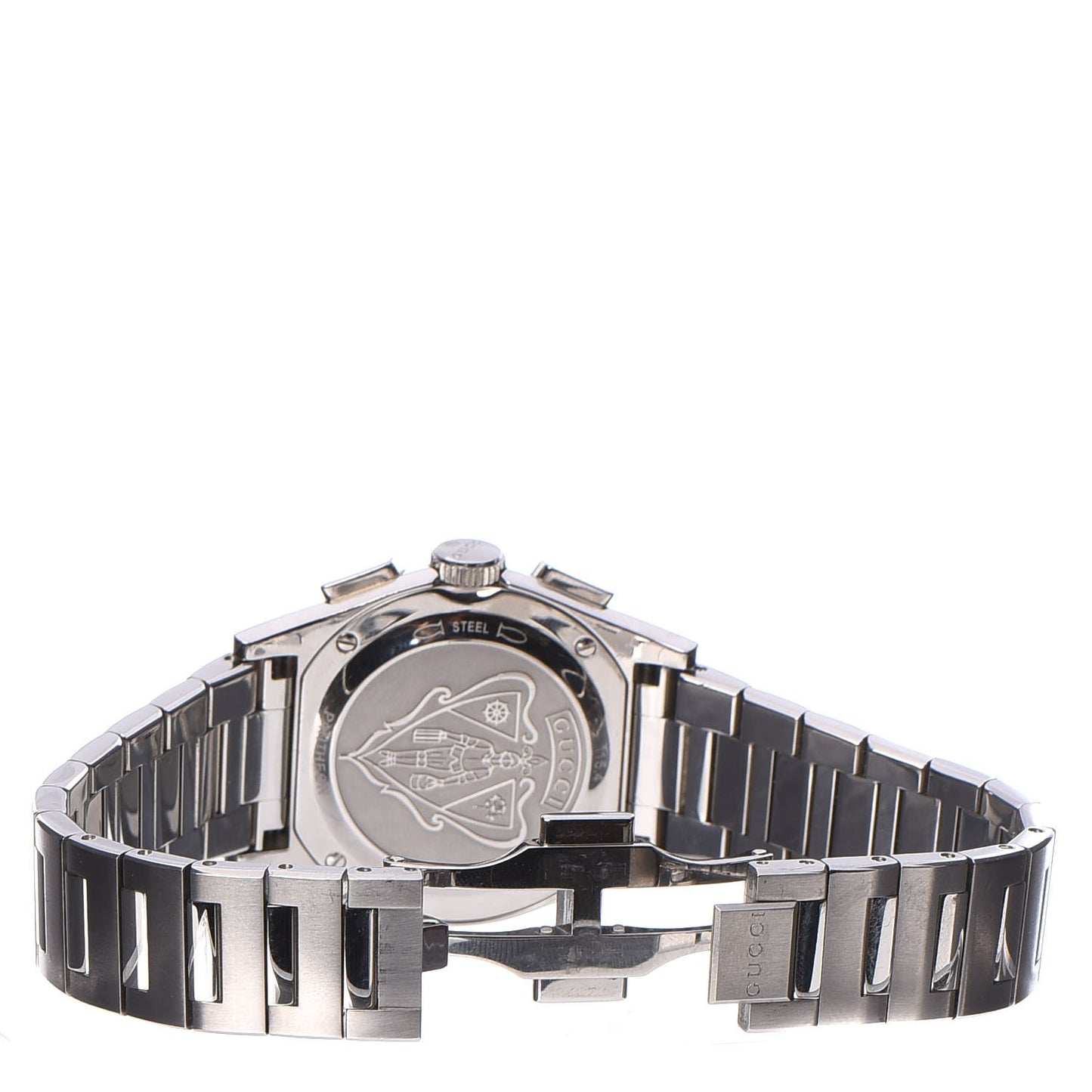 Stainless Steel Diamond Bezel Mother of Pearl 34mm Pantheon Chronograph Quartz Watch