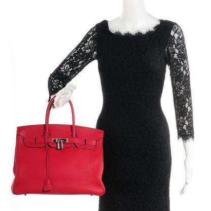 Hermes Buffle Skipper Birkin 35 Rouge Vif 22 of 28