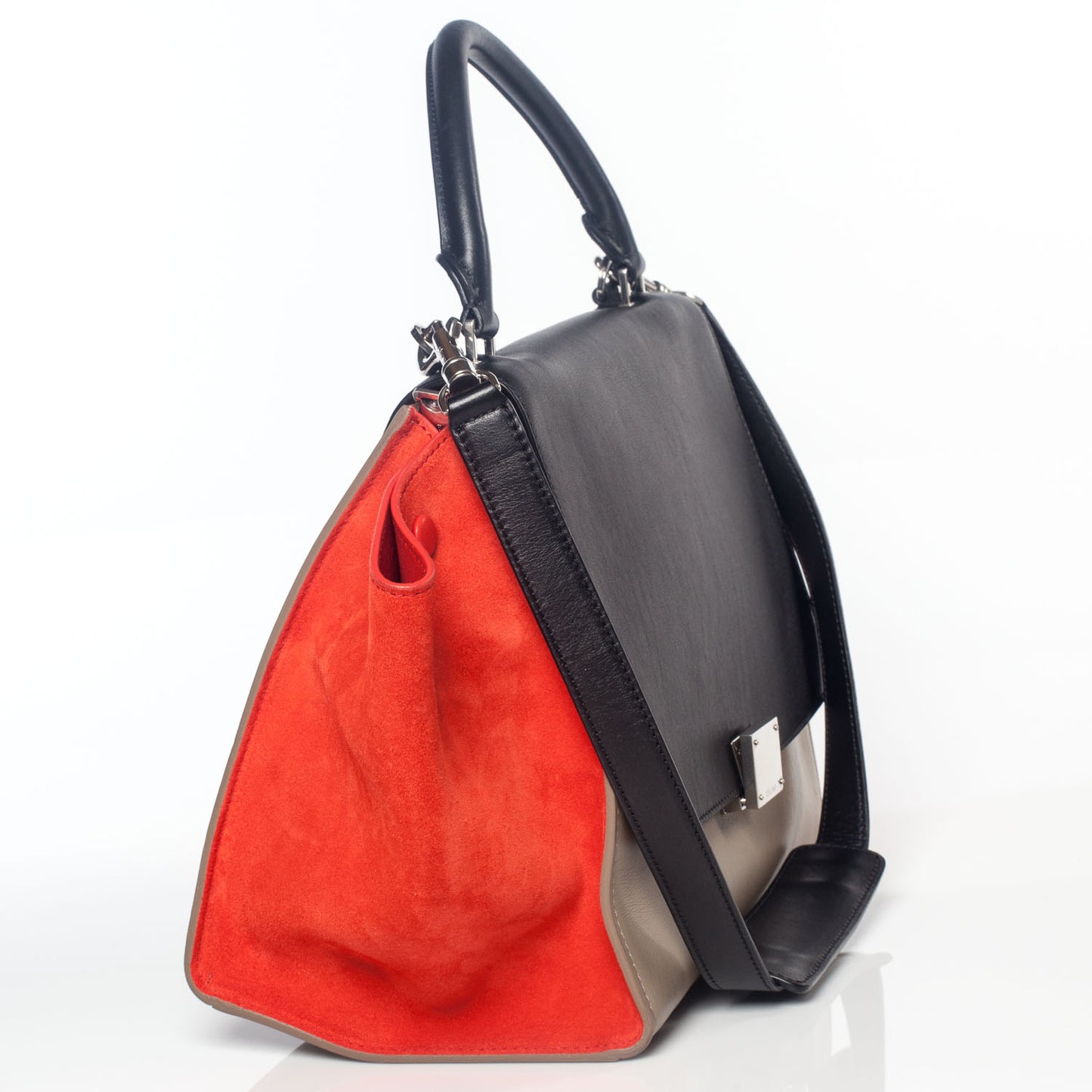 Calfskin Suede Trapeze
